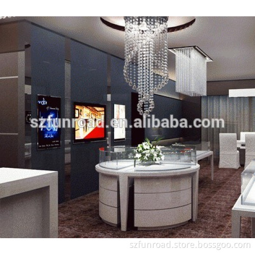New design jewelry counter jewelry store interior design with jewelry display cabinet
